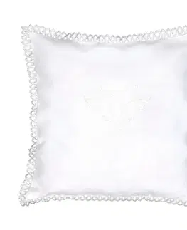 Dekorační polštáře Návlek na polštář, Enora s krajkou, bílý, 40 x 40 cm