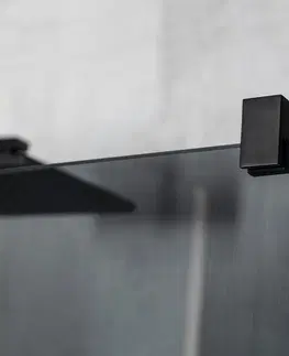 Sprchové zástěny GELCO VARIO BLACK jednodílná sprchová zástěna k instalaci ke stěně, čiré sklo, 1100  GX1211GX1014