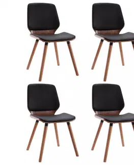 Židle Jídelní židle 4 ks Dekorhome Černá / hnědá