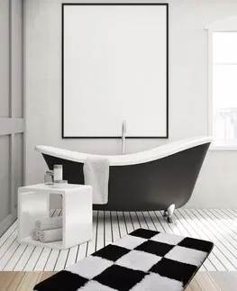 Koupelnové předložky L'essentiel Koupelnový kobereček DÁMA 60x100 cm černo-bílý
