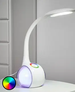 Stolní lampy Globo Flexibilní LED stolní lampa Paula, bílá