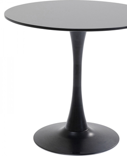 Kulaté jídelní stoly KARE Design Kulatý jídelní stůl - černý, Ø80