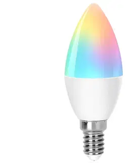 Žárovky  B.V. LED RGBW Stmívatelná žárovka C37 E14/6,5W/230V 2700-6500K Wi-Fi -  