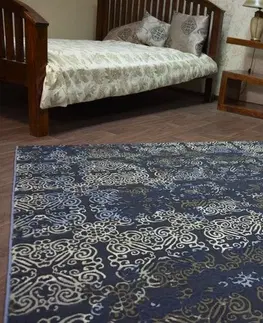 Koberce a koberečky Dywany Lusczow Kusový koberec DROP JASMINE 453 tmavě modrý, velikost 200x290