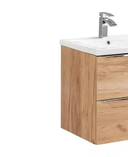Koupelnový nábytek Comad Umyvadlová skříňka Capri 820 2S dub kraft zlatý