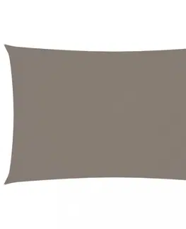 Stínící textilie Stínící plachta obdélníková 5 x 8 m oxfordská látka Dekorhome Šedohnědá taupe
