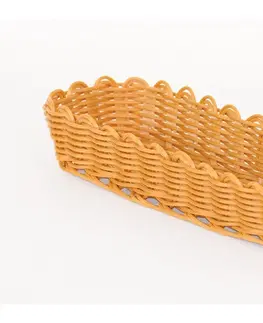Úložné boxy PROHOME - Košík pletený úzký ovál