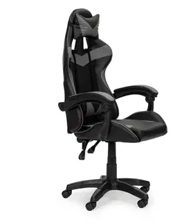 Kancelářské židle MODERNHOME Herní židle Chair černo-šedá
