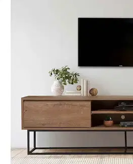 TV stolky Sofahouse Designový TV stolek Balwina 180 cm vzor ořech