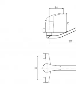 Koupelnové baterie INVENA Umyvadlová/ dřezová baterie MITRIS, délka raménka 15 cm BC-79-K01-B