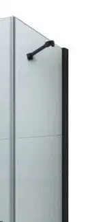 Sprchové kouty MEXEN Boční stěna pro-Roma, Lima 110x190 cm 6mm černé, transparent 850-110-000-70-00