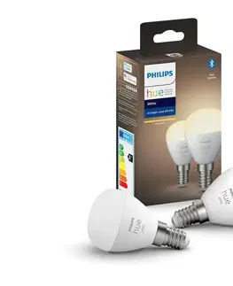 LED osvětlení Philips SADA 2x LED Stmívatelná žárovka Philips Hue WHITE P45 E14/5,5W/230V 2700K 