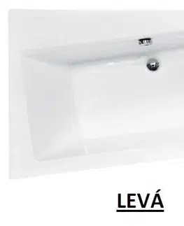 Vany HOPA Asymetrická vana ASTI Nožičky k vaně Bez nožiček, Rozměr vany 150 × 90 cm, Způsob provedení Levé VANAST15L