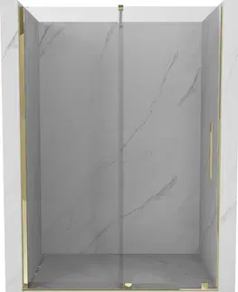 Sprchové kouty MEXEN/S Velar posuvné sprchové dveře 140, transparent, zlatá 871-140-000-01-50