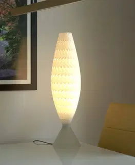 Stolní lampy Tagwerk Stolní lampa Fraktal z biomateriálu, silk, 65 cm