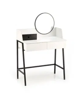 Toaletní stolky HALMAR Toaletní stolek AGNES 120 cm bílo-černý