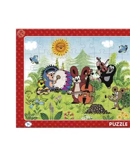 Hračky puzzle DINO - Krtek A Kapela  40 Deskové Puzzle