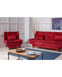 Pohovky a gauče Pohovka s křslem KELEBEK červená