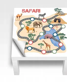 Zvířátka Samolepka na stůl Safari 54 x 54 cm