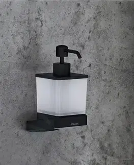 Dávkovače mýdla RAVAK 10° Dávkovač na tekuté mýdlo s držákem, černá/sklo X07P559
