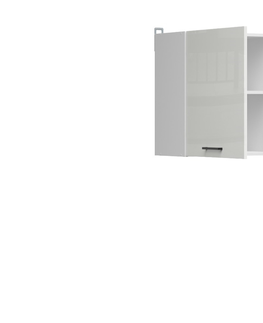 Kuchyňské linky JAMISON, skříňka horní 50 cm, bílá/bílá křída lesk 