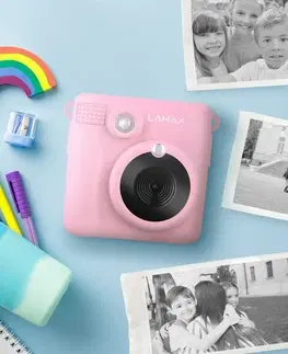 Dřevěné hračky LAMAX InstaKid1 dětský fotoaparát, růžová