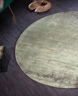 Designové a luxusní koberce Estila Vintage kruhový koberec Adassil s vypraným efektem 150cm