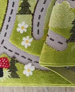 Dětské koberce Smyslový dětský koberec zelený