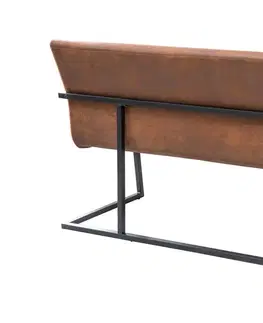 Lavice do jídelny LuxD Designová lavice Maximiliano vintage hnědá