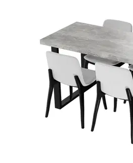 Jídelní stoly Expedo Jídelní stůl VANE, 100x60x75, beton světlý