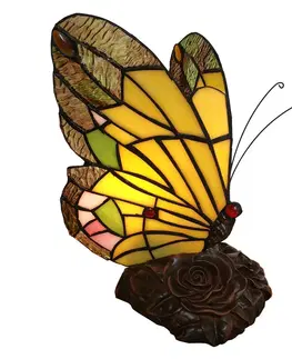 Svítidla Stolní lampa Tiffany Butterfly - 15*15*27 cm Clayre & Eef 5LL-6009