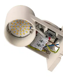 LED venkovní nástěnná svítidla SLV BIG WHITE RUSTY UP/DOWN WL venkovní LED nástěnné přisazené svítidlo hranaté rezavé CCT switch 3000/4000 K 1004650