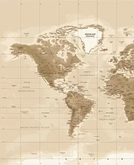 Tapety mapy Tapeta nádherná vintage mapa světa