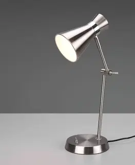 Stolní lampy kancelářské Reality Leuchten Stolní lampa Enzo, jeden zdroj, nikl