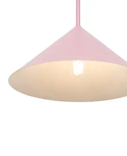 Zavesna svitidla Designová závěsná lampa růžová - Triangolo
