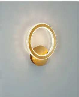 Designová nástěnná svítidla NOVA LUCE nástěnné svítidlo CILION zlatý mosazný hliník a akryl LED 19W 230V 2925K IP20 9011135