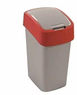 Odpadkové koše Curver Odpadkový koš FLIP BIN 10 l, červená