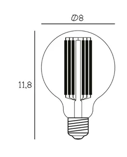 Stmívatelné LED žárovky DESIGN BY US LED žárovka Globe, E27, Ø 8 cm, 3,5 W, 2 200 K, stmívatelná