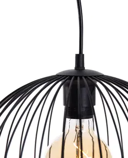 Zavesna svitidla Moderne hanglamp zwart 30 cm - Koopa