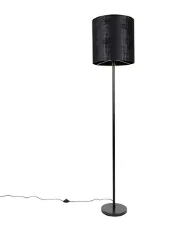 Stojaci lampy Moderní stojací lampa černé odstín černé 40 cm - Simplo