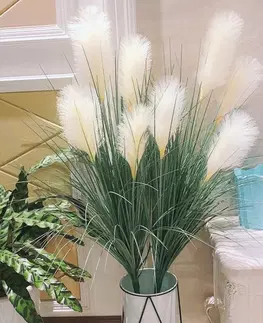 Květiny Tutumi Umělá tráva Pamp 90 cm krémová
