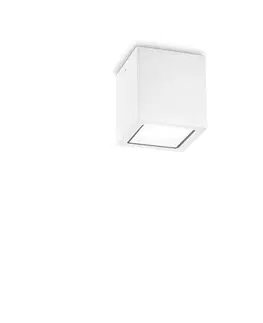 Moderní venkovní stropní svítidla Venkovní stropní přisazené svítidlo Ideal Lux TECHO PL1 SMALL BIANCO 251561 GU10 1x20W IP54 9cm bílé