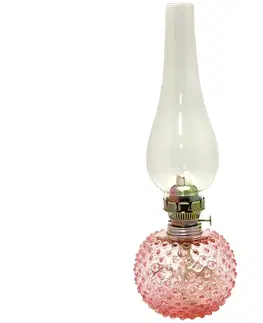 Lampy Floriánova huť Petrolejová lampa EMA 38 cm růžová 