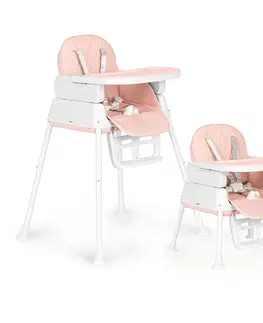 Jídelní židličky Dětská jídelní židlička 3v1 ALWAYS PINK ECOTOYS růžová