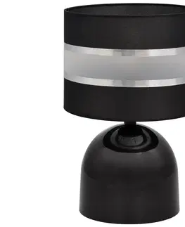 Lampy  Stolní lampa HELEN 1xE27/60W/230V černá/stříbrná 
