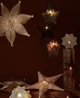 Vánoční světelná hvězda PR Home PR Home Elvira dekorační hvězda z kovu, béžová