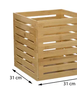 Úložné boxy DekorStyle Úložný košík Space 31x31cm bambusový
