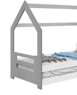 Postele Dětská postel SPECIOSA D5B 80x160, šedá/bílá