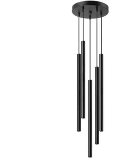 Svítidla   SL.1176 - Lustr na lanku PASTELO 5xG9/8W/230V černá 