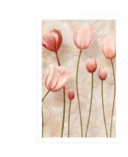 Květiny Plakát starorůžové tulipány